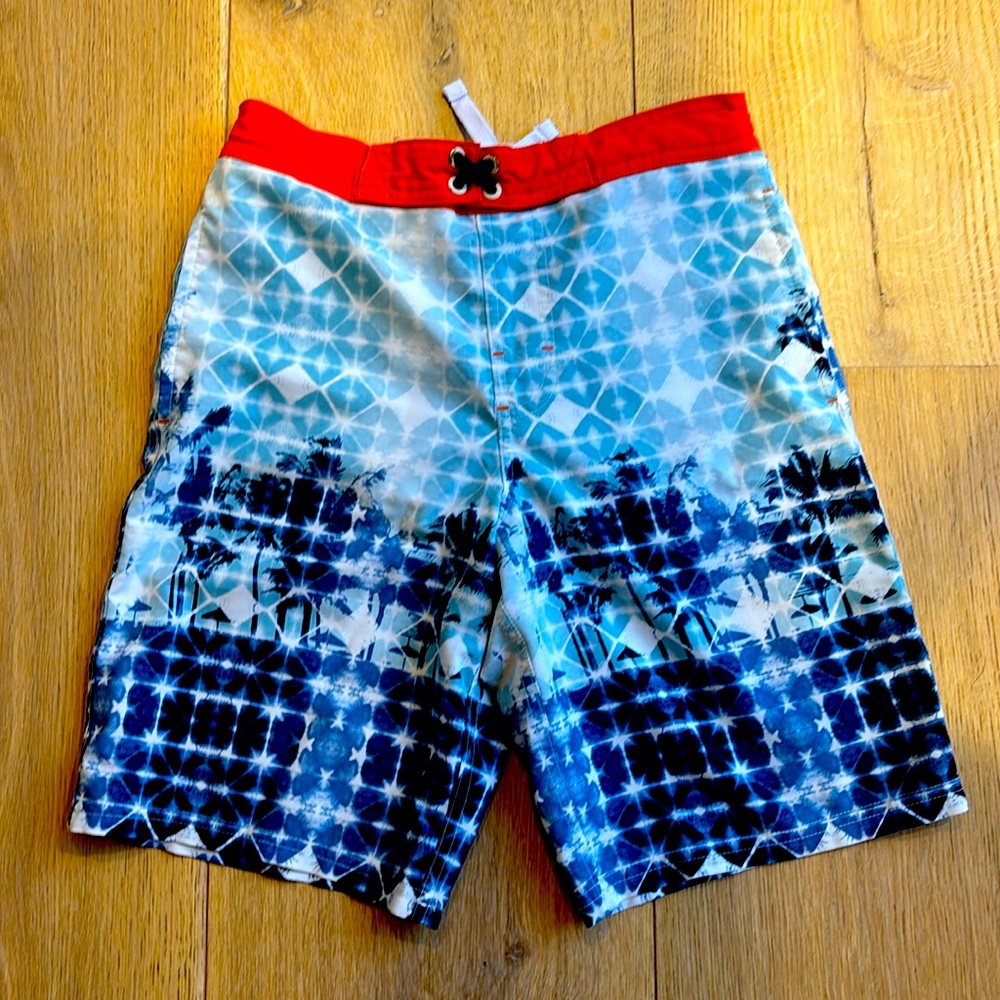Blue Orange Swimming Shorts